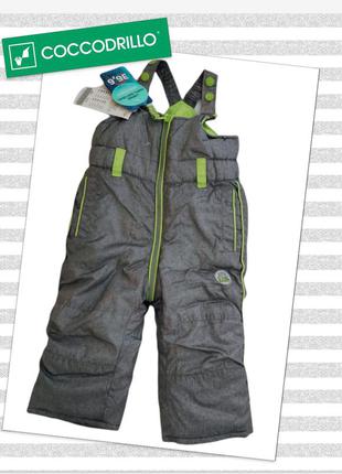 Полукомбинезон водо- и ветронипроницаемые штаны лыжные coccodrillo 80 см на 12 месяцев