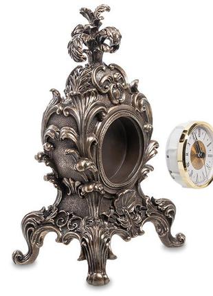 Часы каминные veronese в стиле барокко королевский цветок 31 см 19025813 фото