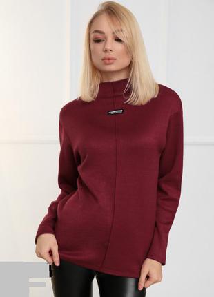 Женский ангоровый свитер-водолазка , качество, норма и батал
