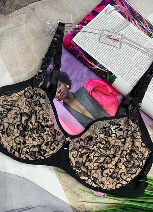 🧡бюстгальтер triumph dahlia florale w чорний🧡