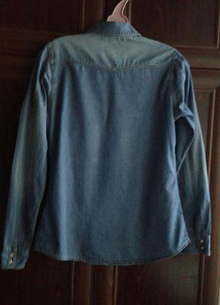 Джинсовая женская рубашка esmara нюанс2 фото