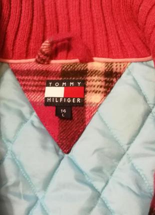 Об'ємний вовняної бомбер куртка tommy hilfiger преппі стиль 3