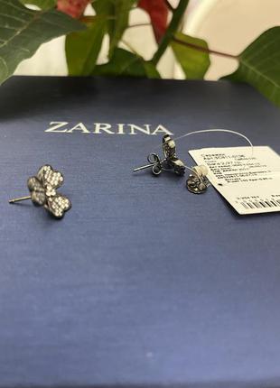 Серебряные серьги гвоздики с фианитами zarina9 фото