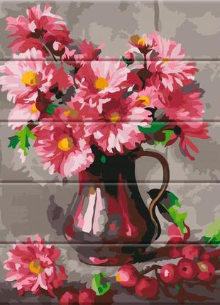 Художественный творческий набор, картина по номерам на дереве хризантемы, 30x40 см, «art story» (asw045)