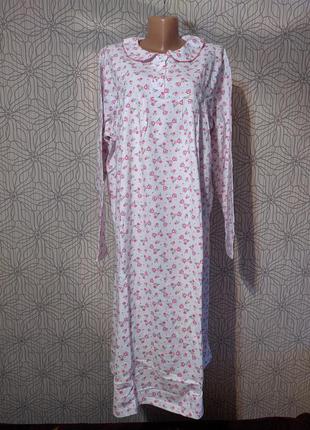 Нічна сорочка тепла, ночнушка теплая с начёсом