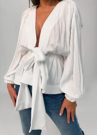 Шикарная белая блуза missguided1 фото