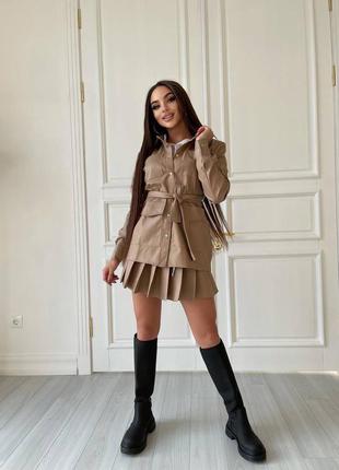 Рубашка сорочка из эко кожи