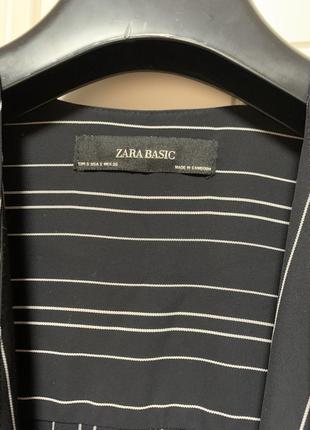Стильное платье рубашка жакет черная zara basic размер s7 фото