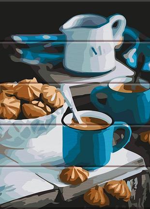 Художній творчий набір, картина за номерами на дереві затишне ранок, 30x40 см, «art story» (asw109)