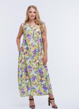 Плаття алеся ак-232 віскоза салат/бузок