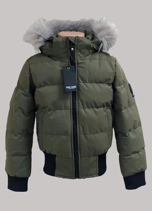 Теплая укороченная куртка на девочку