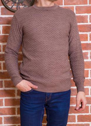 Светло бежевый свитер осень-зима шерсть 5 цветах- s m l xl7 фото