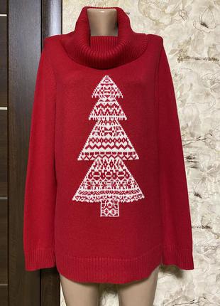 Изумительный мягкий шерстяной свитер с ёлочкой talbots