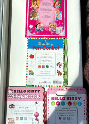 Розвиваюча книга англійська мова малюй пери для малюків hello kitty2 фото