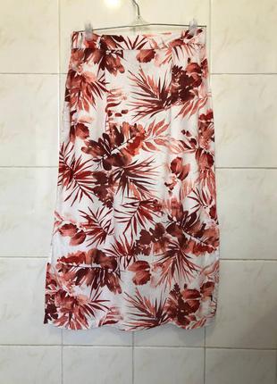 Льняная юбка на пуговицах zara3 фото
