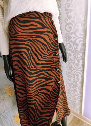 Юбка в притн на пуговицах zara