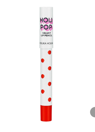 Матова помада, олівець для губ holika holika holi pop velvet lip pencil or03 pomegranate1 фото