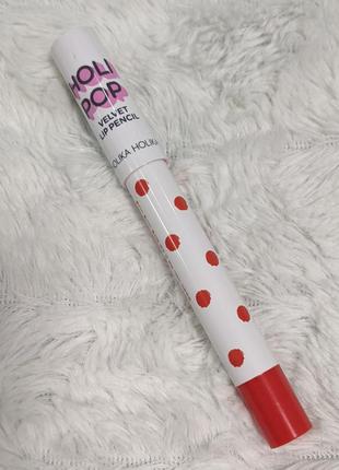 Матовая помада-карандаш для губ holika holika holi pop velvet lip pencil or03 pomegranate2 фото