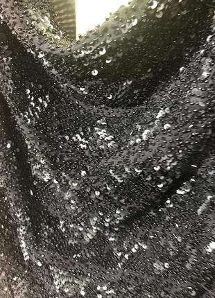 Топ ошатний чорний бісер стеклярус кристали паєтки luisa spagnoli5 фото