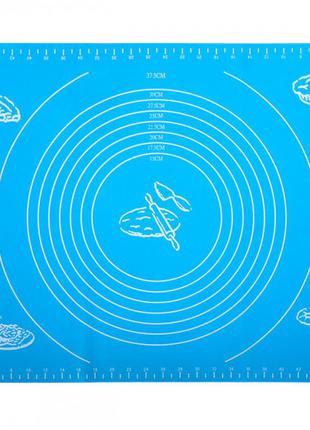 Килимок для розкачування тіста з розміткою 40 * 50 см блакитний