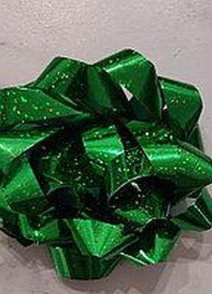 Бантик подарочный зеленый 3,5 см