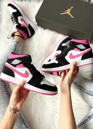 Кросівки air jordan 1 mid magenta кроссовки