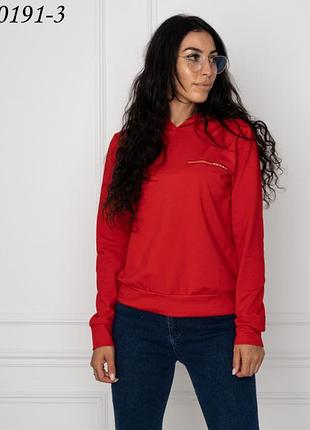 Стильный женский батник с капюшоном