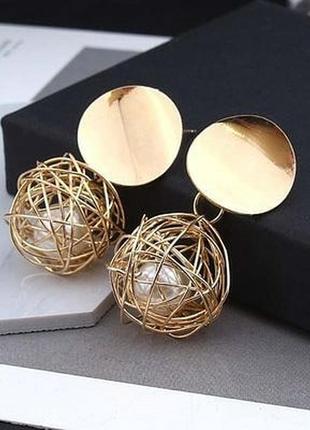 Сережки сережки з перлами перлинами нові якісні