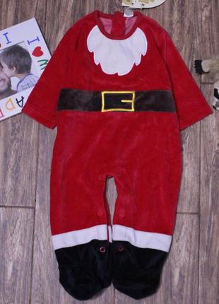Новогодний человечек санты на малыша 3-6 мес