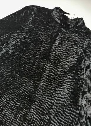 Платье женское облегающее мини чёрное велюровое h&m размер м4 фото