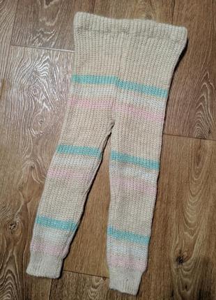 Теплые вязаные штаны