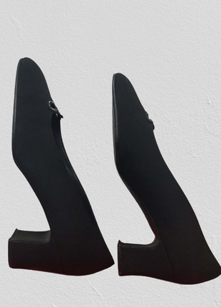Туфли,  лодочки, черные, stuart weitzman 3