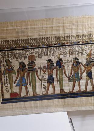 Картина из натурального папируса,привезенного из египта.3 фото