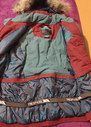 Горнолыжная куртка для катания на сноуборде, лыжах, бордовая5 фото
