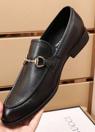 Стильные брендовые кожаные мужские туфли2 фото