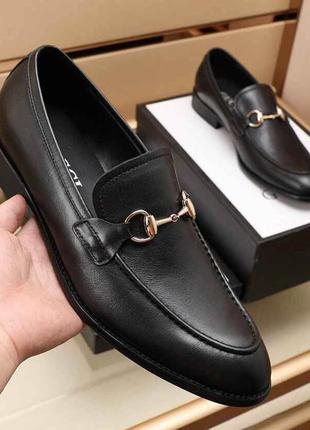 Стильные брендовые кожаные мужские туфли5 фото
