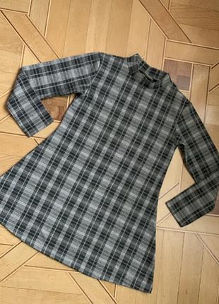 Тёплое платье туника в клетку next 10 лет, 140 см