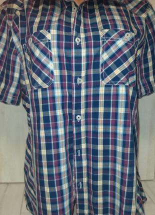 Сорочка в клітку короткий рукав р xl