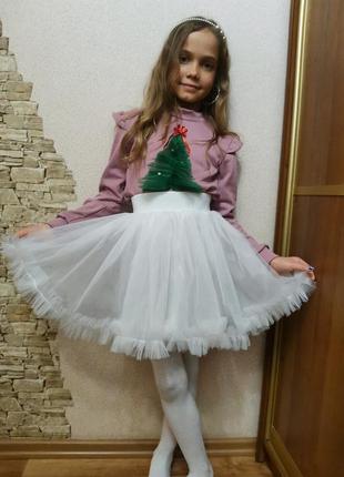 Кофточка с елочкой новогодняя