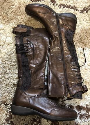 Фирменные кожаные сапоги nero giardini италия оригинал!