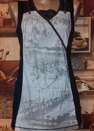 Блузка в стиле майка armand thiery,100%хлопок