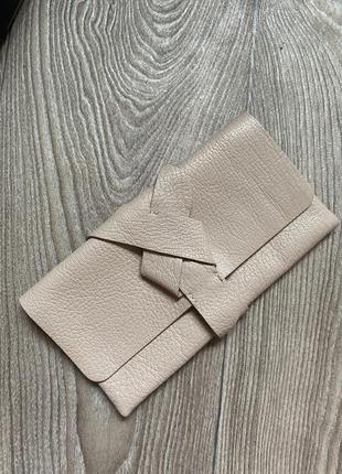 Новый пудровый кошелёк клатч из натуральной кожи bags.etc vif5 фото