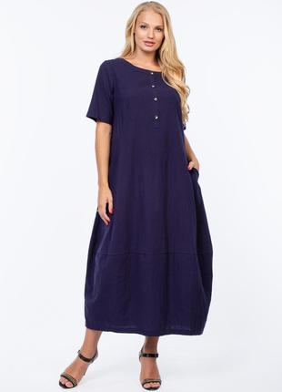 Сукня олеся ак-229-1 бавовна чорниця