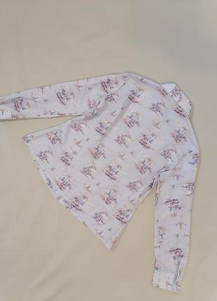 Женская рубашка винтаж лавандового цвета из 70х с острым воротником сорочка вінтаж з гострим коміром  ретро винтажном стиле5 фото