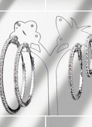 Серьги серёжки элитная бижутерия кольца