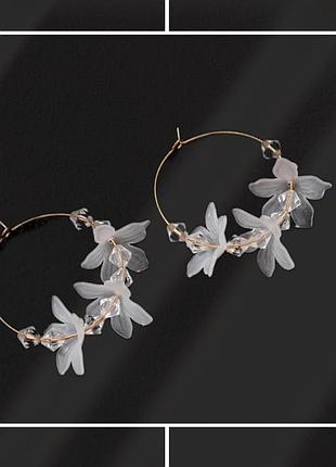 Серьги серёжки бижутерия нежные