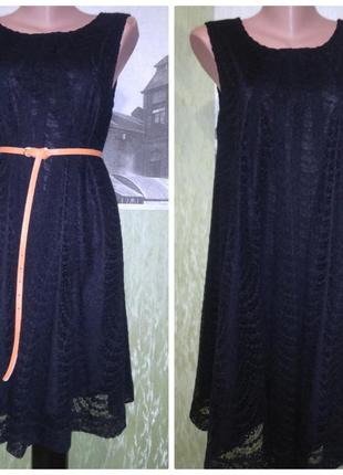 Роскошное,чёрное,гипюровое,кружевное платье/можно для беременных/свободное/стильное/ h&m