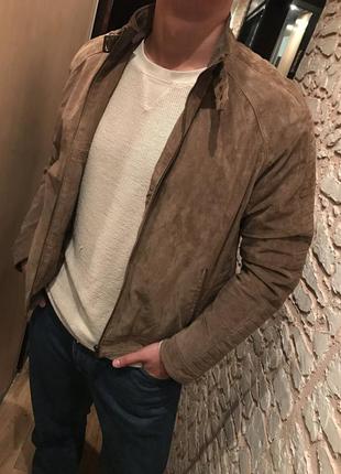 Стильна чоловіча шкіряна курточка