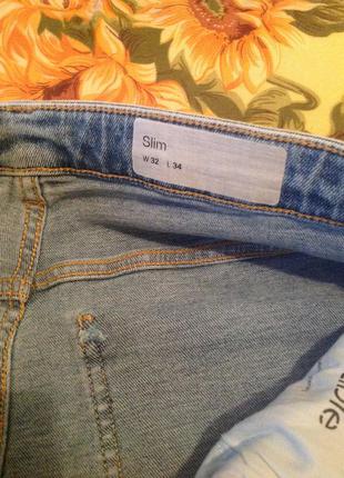 Завужені джинси бренду esprit (slim), оригінал, р. 46-48 (w32 l34)9 фото