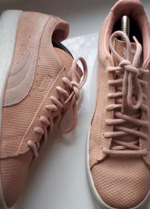 Кожаные кроссовки женские\пудровые\puma love Transport\ р.382 фото
